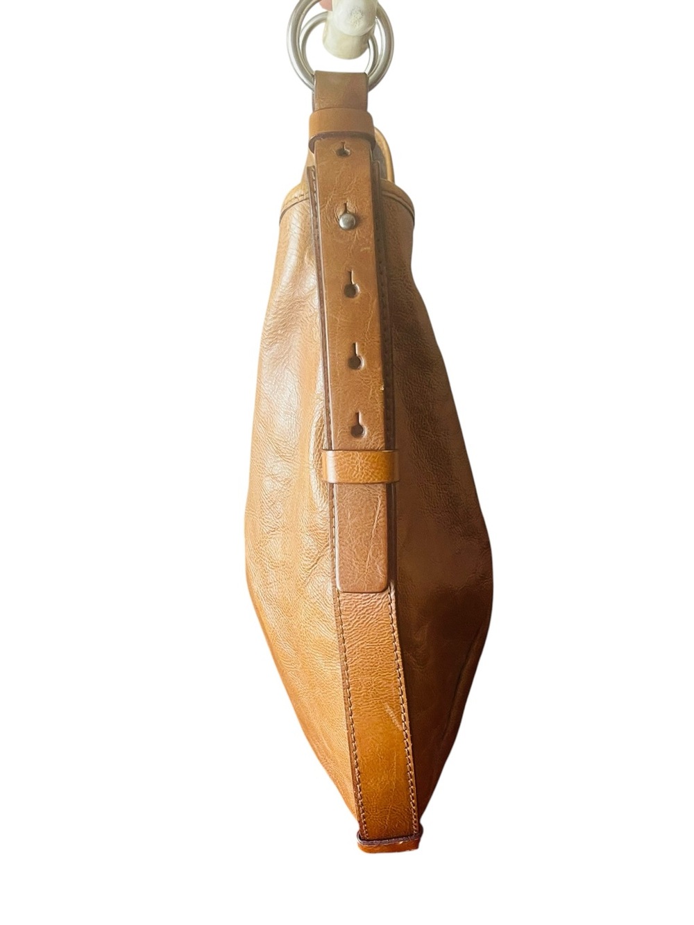 Yves Saint Laurent Tan Leather Hobo with Antler Handle - Picture 3 of 11